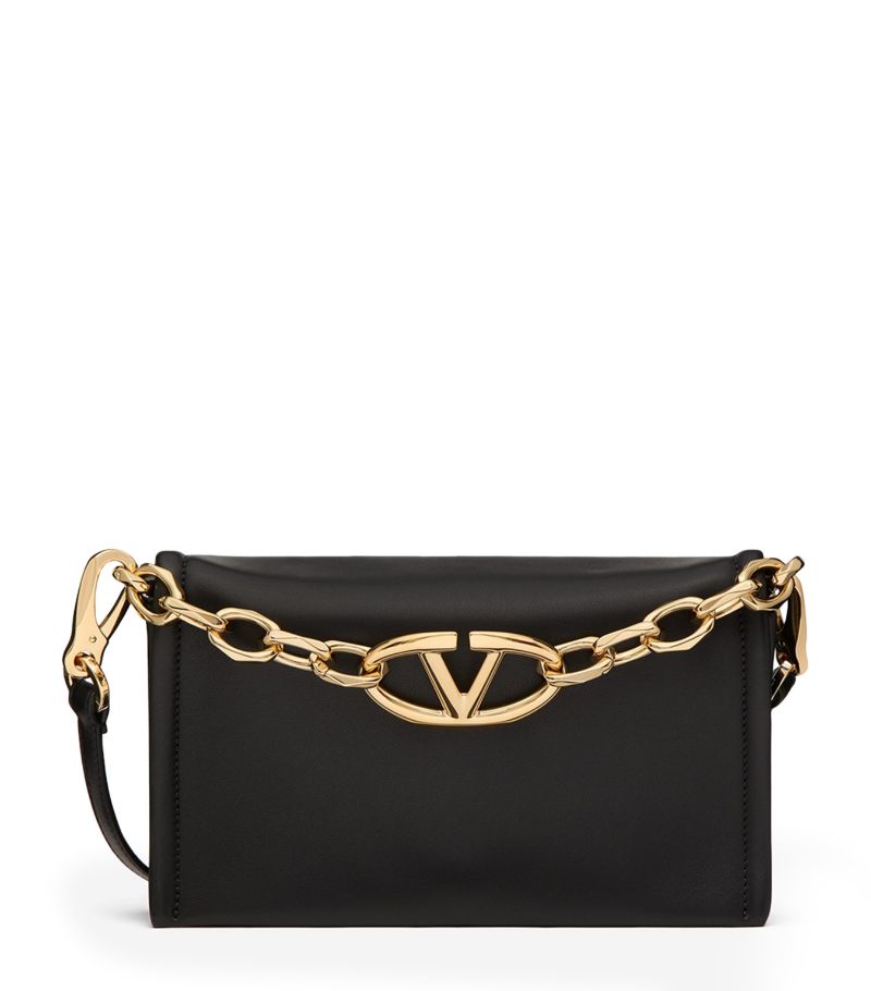 VALENTINO GARAVANI Valentino Garavani Mini Leather Vlogo Chain Clutch Bag