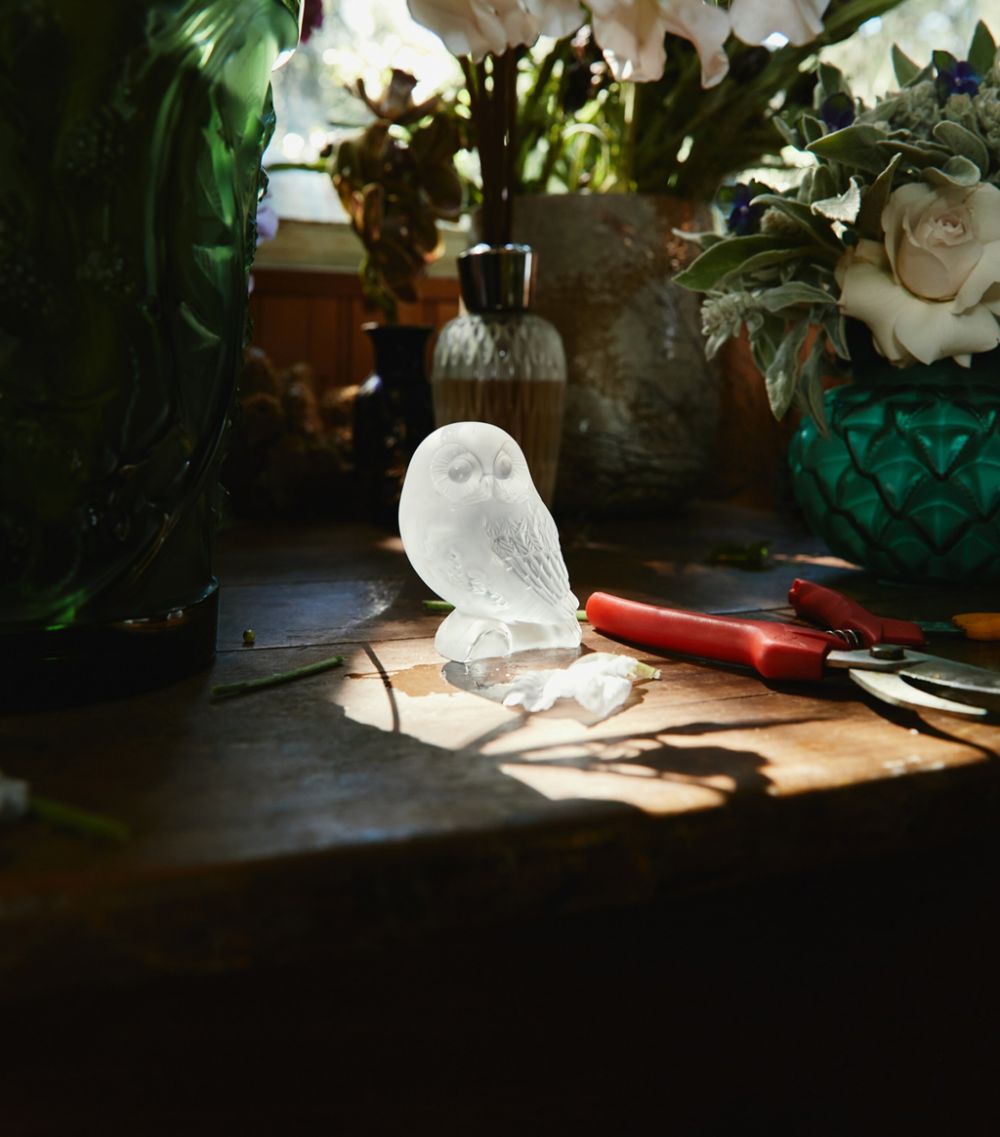 Lalique Lalique Crystal Owl Sculpture