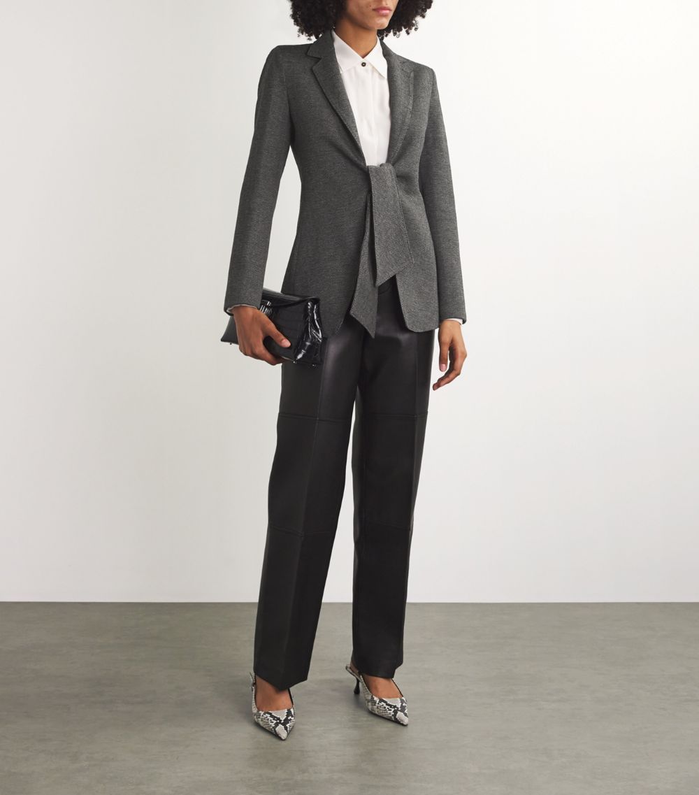 Max Mara Max Mara Wool-Blend Tie-Front Blazer