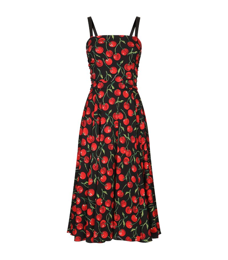 Dolce & Gabbana Dolce & Gabbana Silk-Blend Cherry Print Dress