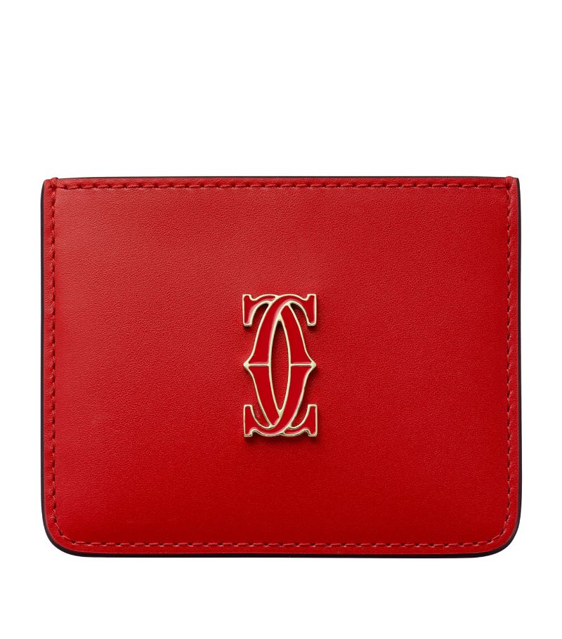 Cartier Cartier Leather Double C de Cartier Card Holder