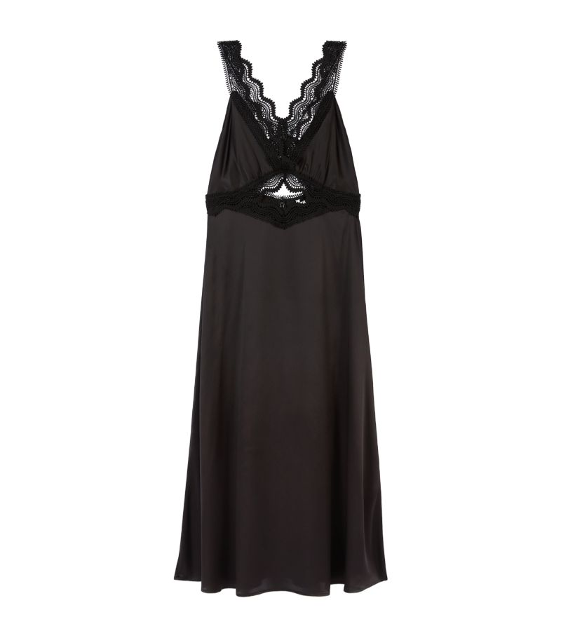 The Kooples The Kooples Silk Lace-Trimmed Slip Dress