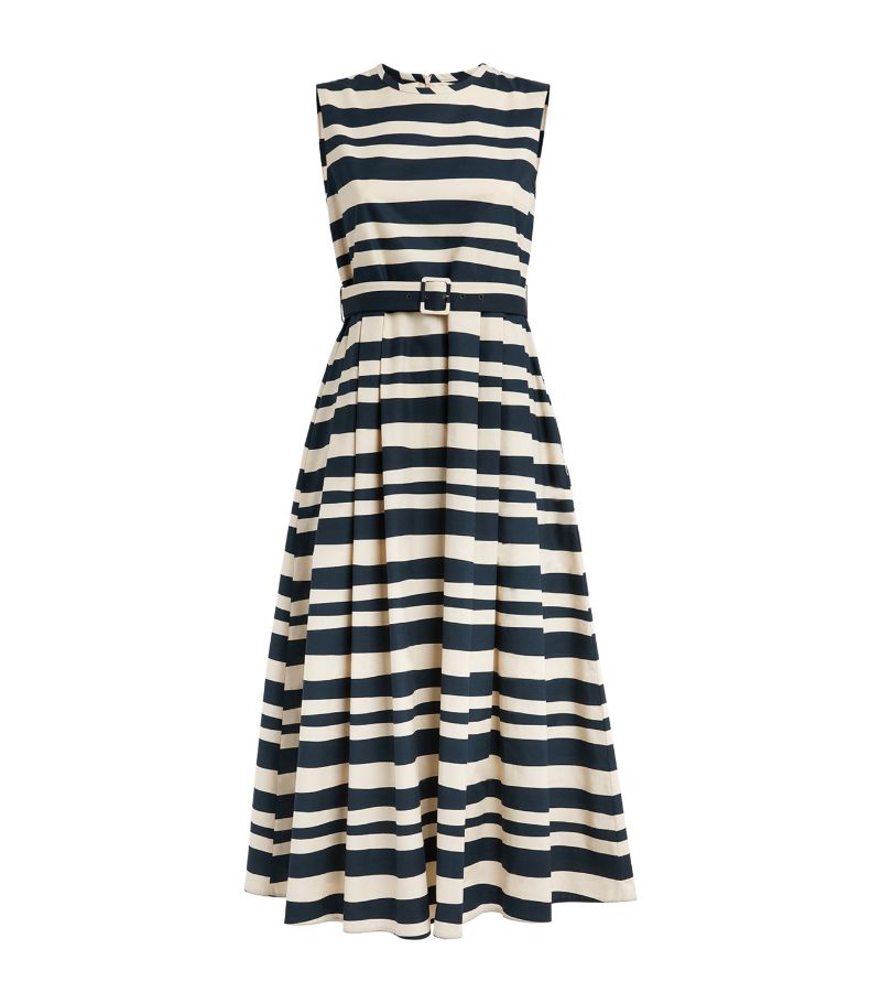 Max Mara Max Mara Cotton Striped Midi Dress