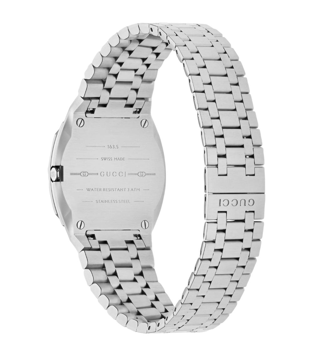 Gucci Gucci Stainless Steel And Diamond Gucci 25H Watch 30Mm