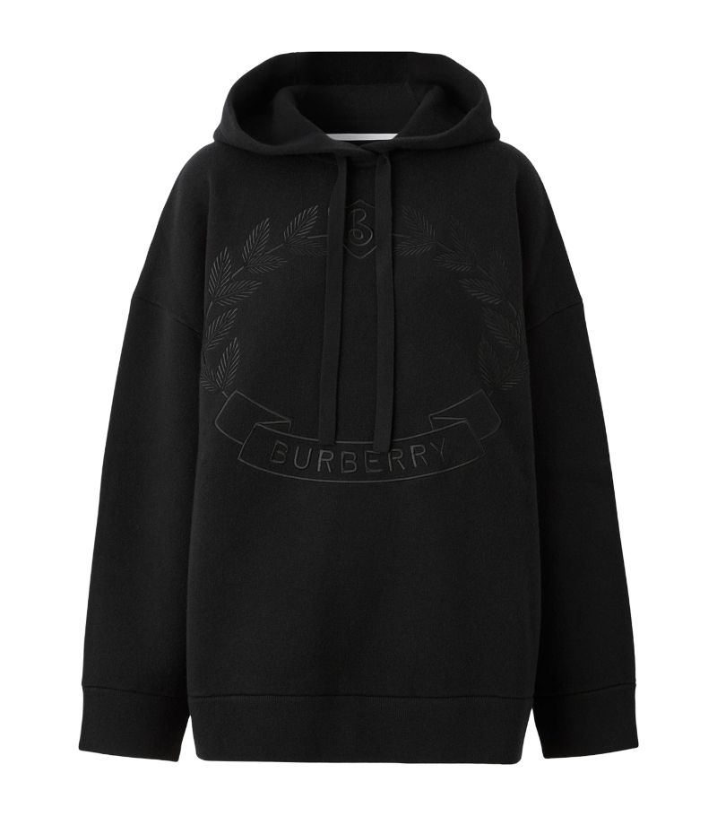 Burberry Burberry Cashmere Oak Leaf Crest Oversized Hoodie