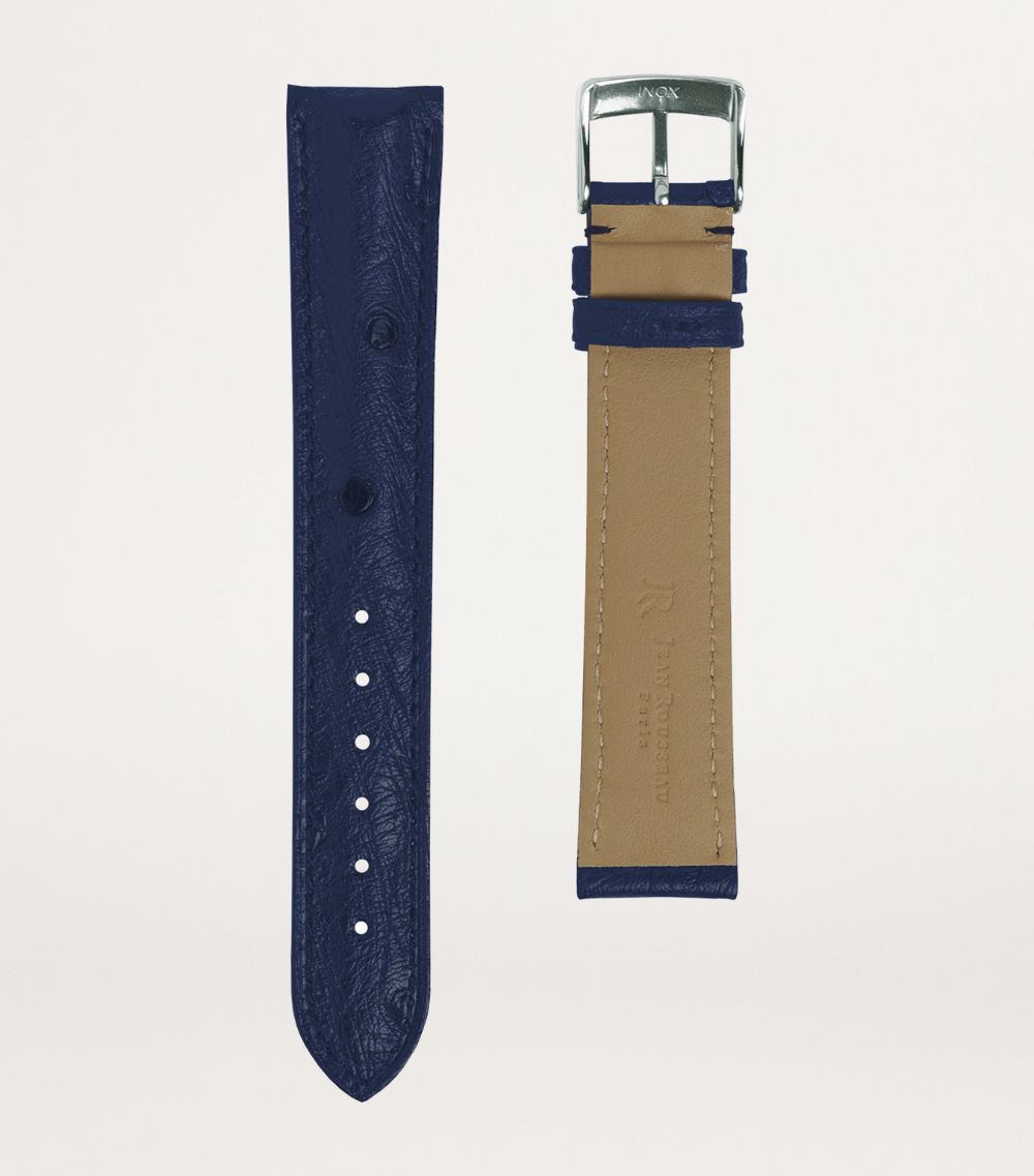 Jean Rousseau Jean Rousseau Classic Ostrich Leather Watch Strap (17Mm)