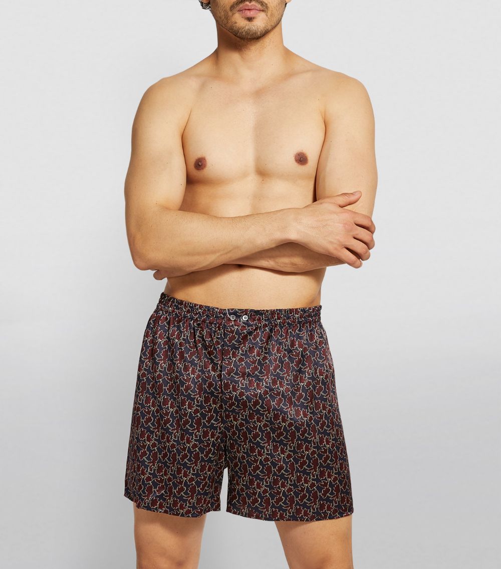 Zimmerli Zimmerli Silk Leaf Print Boxer Shorts