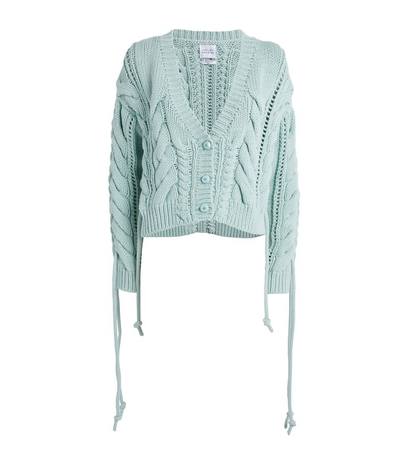 Hayley Menzies Hayley Menzies Cropped Cable-Knit Cardigan