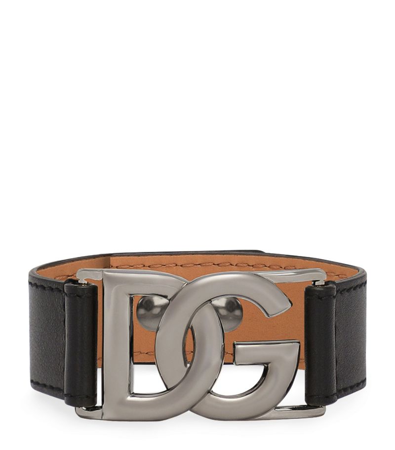 Dolce & Gabbana Dolce & Gabbana Leather Logo Bracelet