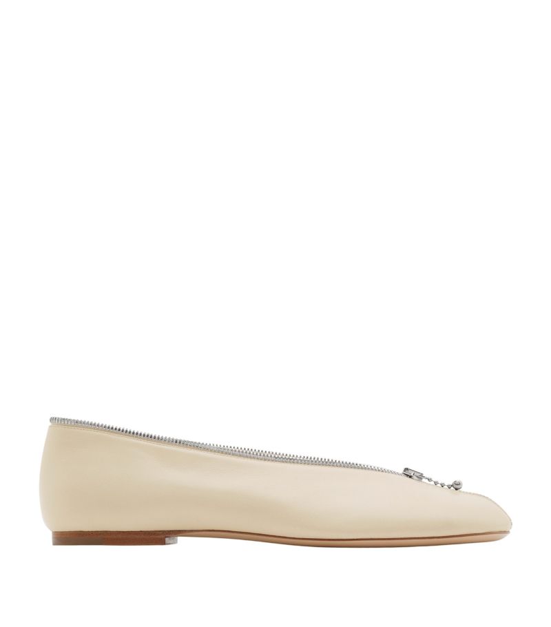 Burberry Burberry Sadler Zip Ballerina Flats