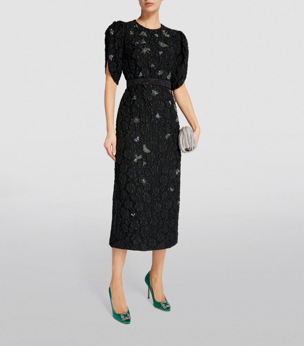 Erdem Erdem Embellished Crew-Neck Midi Dress