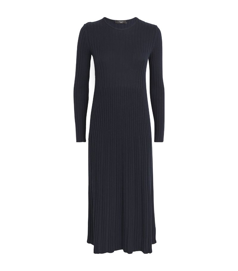 Weekend Max Mara Weekend Max Mara Virgin Wool-Blend Ribbed Dress