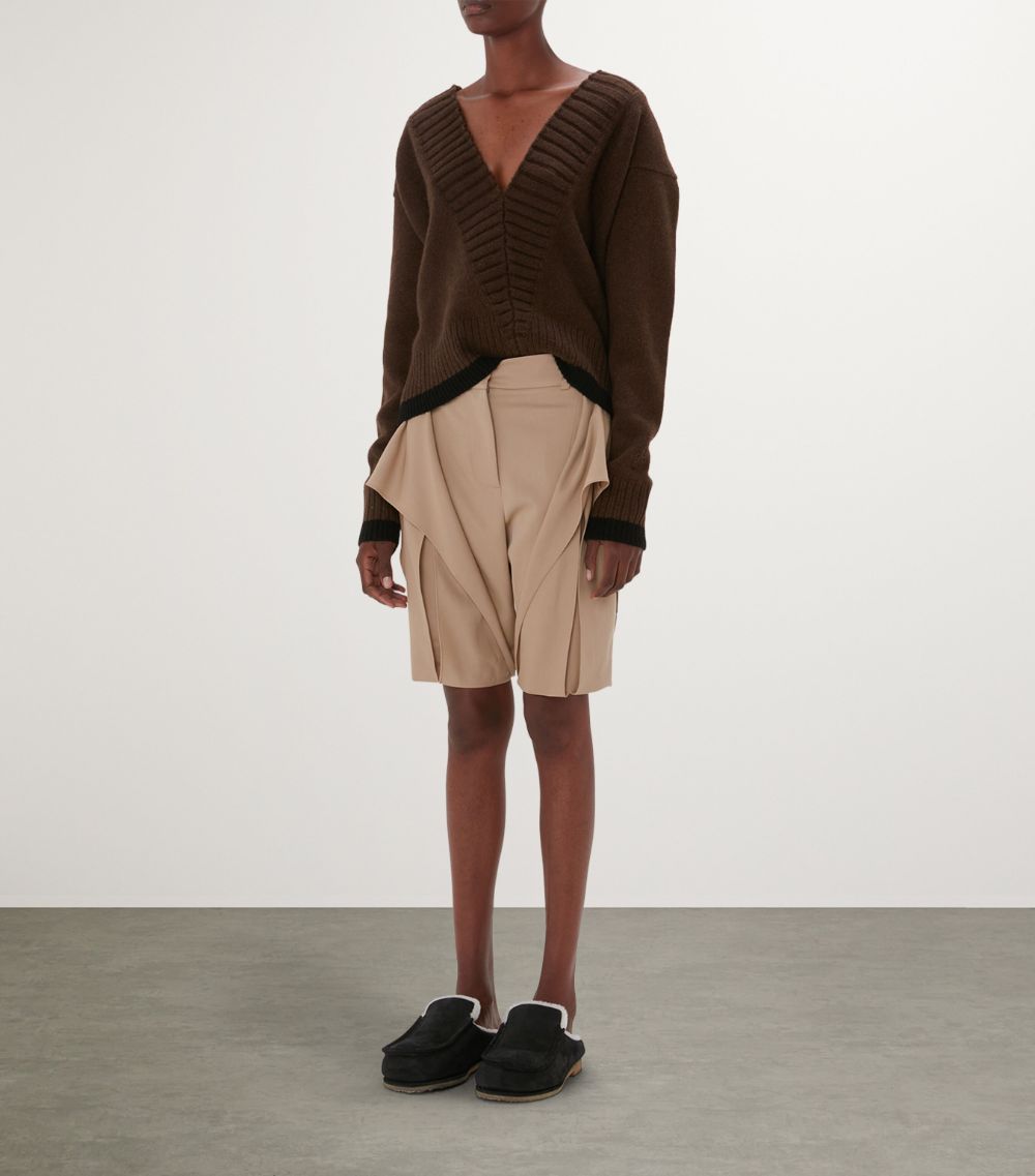 Jw Anderson Jw Anderson Wool Wide-Leg Shorts