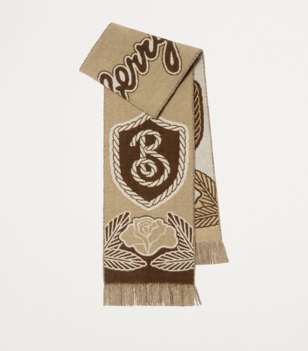 Burberry Burberry Wool-Cashmere B Shield Scarf