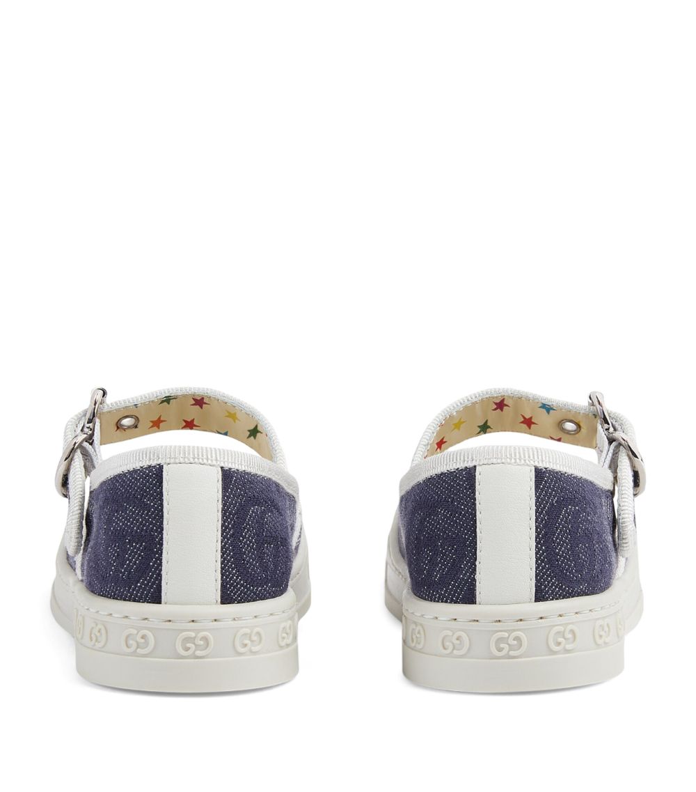 Gucci Gucci Kids Denim Double G Ballet Flats