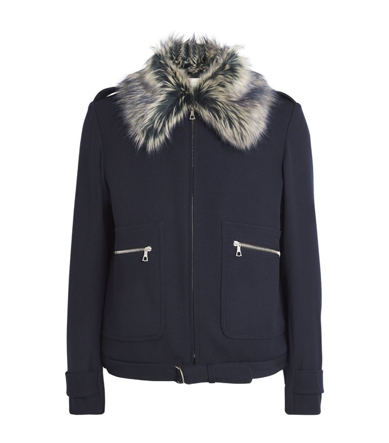 Dries Van Noten Dries Van Noten Faux Fur-Collar Verona Bomber Jacket