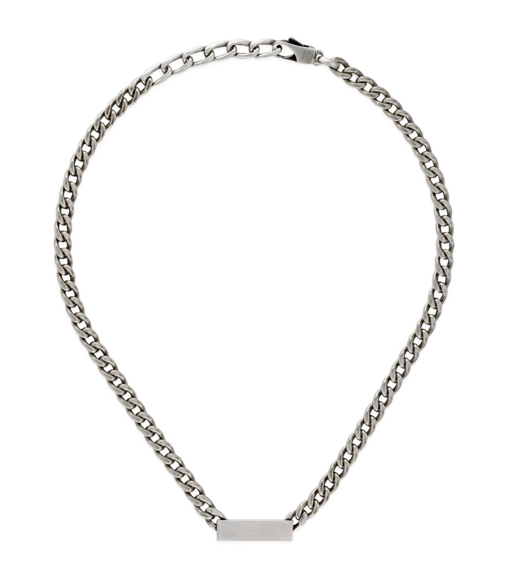 Gucci Gucci Sterling Silver Logo Necklace