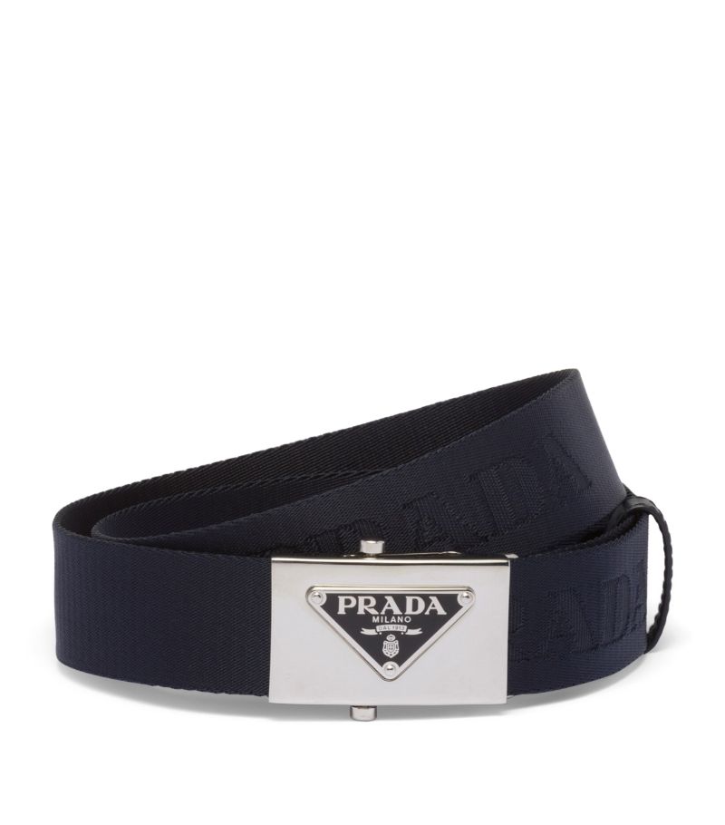 Prada Prada Woven Logo Belt