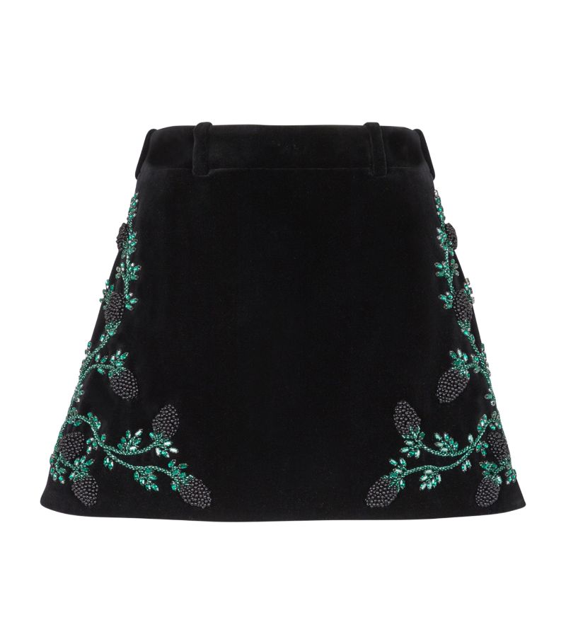 Balmain Balmain Cotton Embellished Mini Skirt