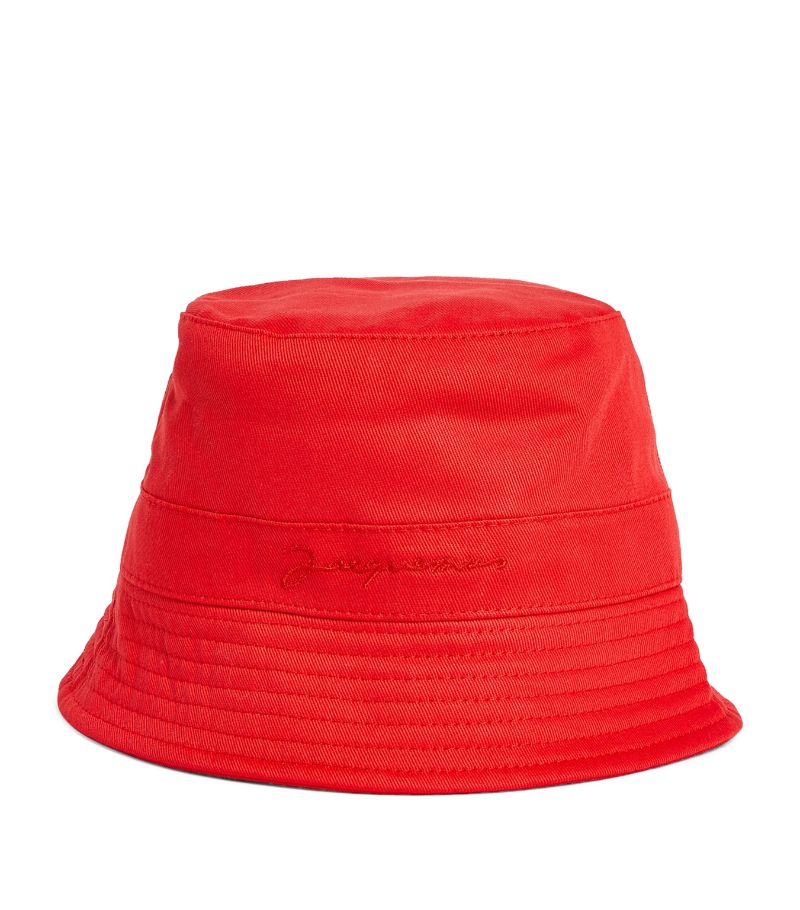  Jacquemus L'Enfant Embroidered Logo Bucket Hat