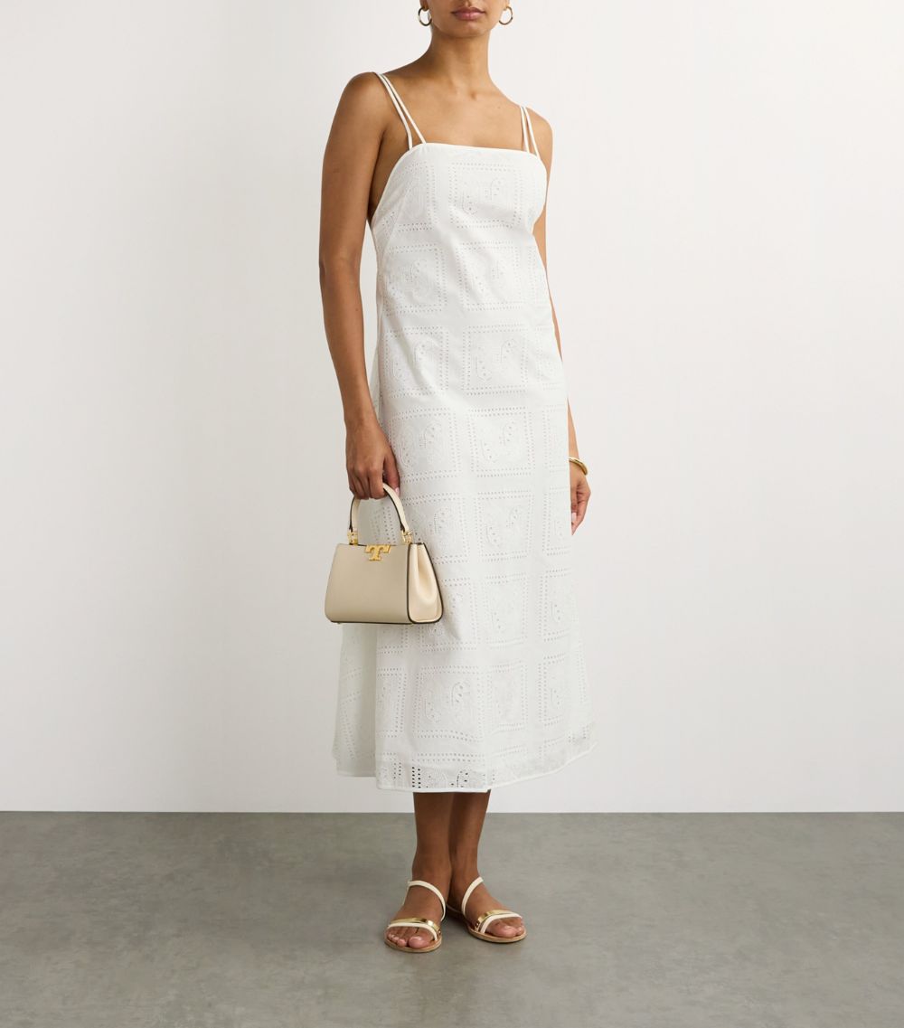 Tory Burch Tory Burch Cotton Eyelet Midi Dress