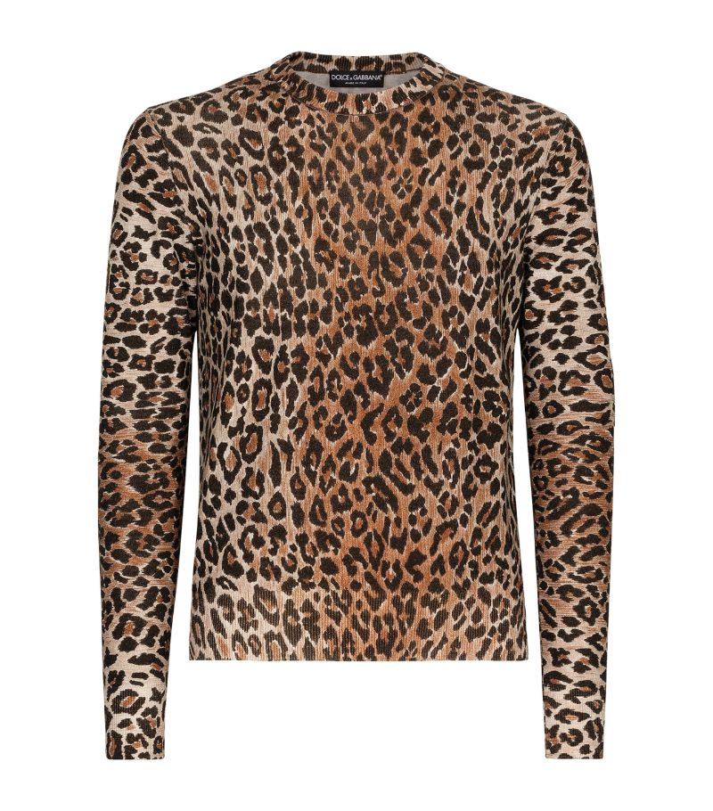 Dolce & Gabbana Dolce & Gabbana Virgin Wool Leopard Print Sweater