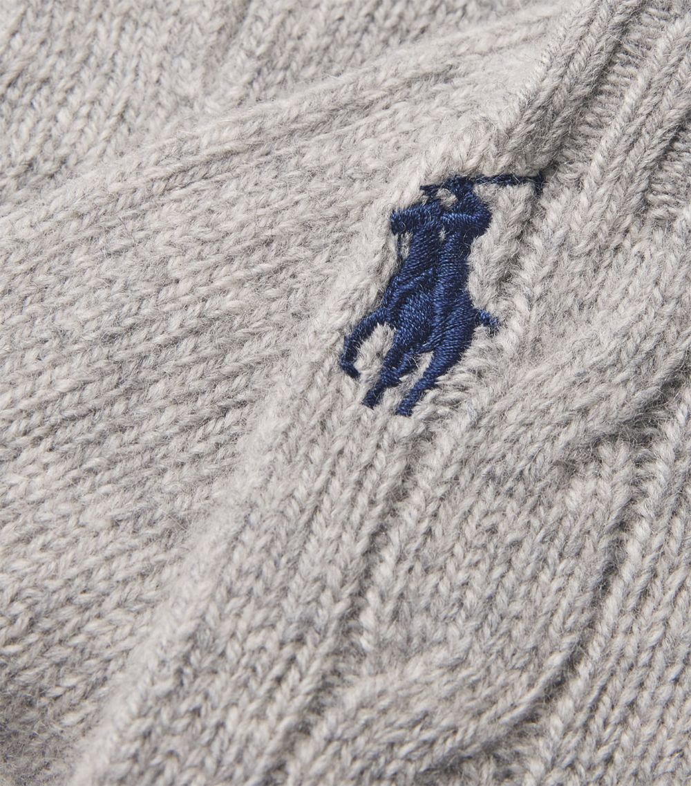 Polo Ralph Lauren Polo Ralph Lauren Wool-Cashmere Cable-Knit Gloves