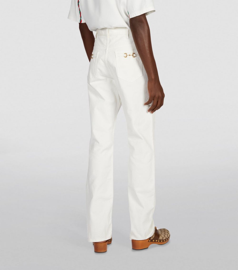 Gucci Gucci Horsebit-Detail Straight Jeans