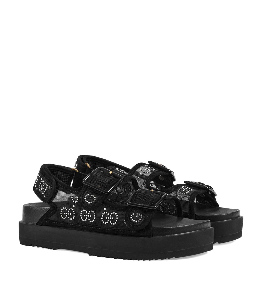 Gucci Gucci Crystal-Embellished Gg Sandals