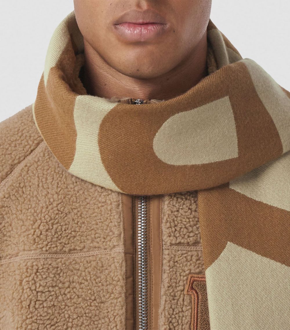 Burberry Burberry Wool Oversized Logo Scarf