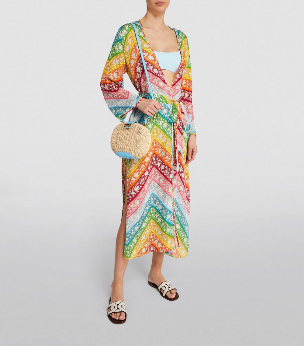 Mary Katrantzou Mary Katrantzou Rainbow Wrap-Around Kimono Maxi Dress