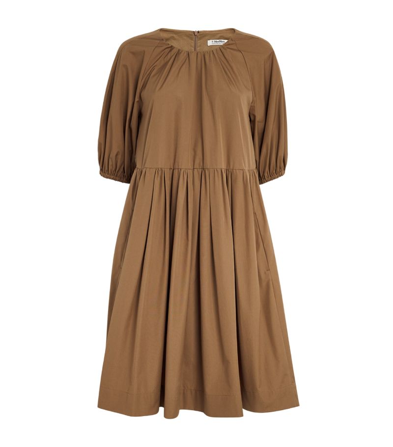 Max Mara Max Mara Cotton Puff-Sleeve Mini Dress