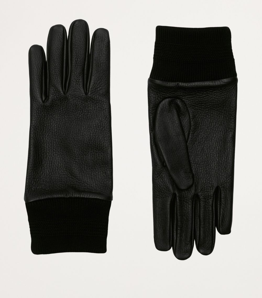 Burberry Burberry Leather-Cashmere-Silk Gloves