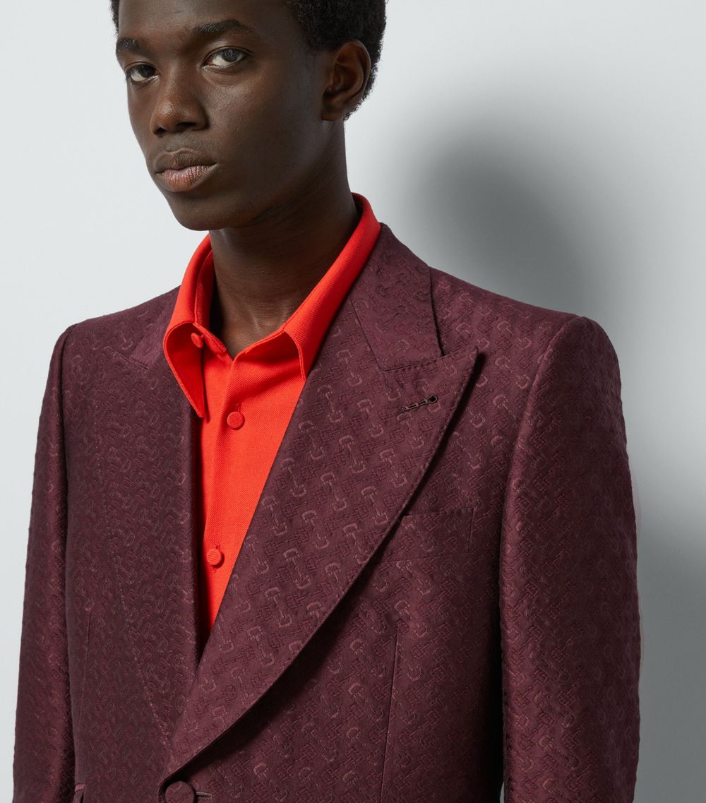 Gucci Gucci Horsebit Jacquard Blazer