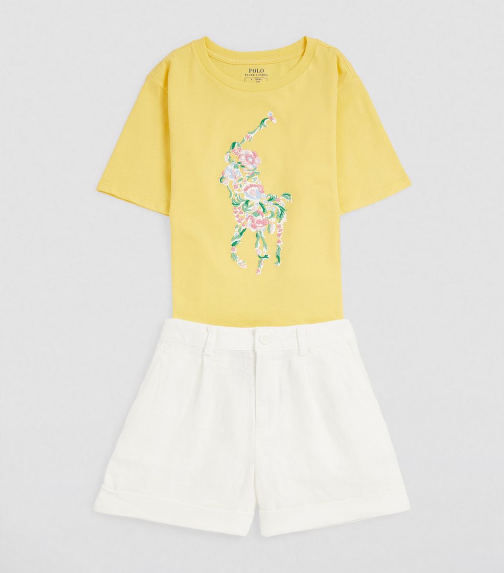 Ralph Lauren Kids Ralph Lauren Kids Floral-Polo Pony T-Shirt (2-7 Years)