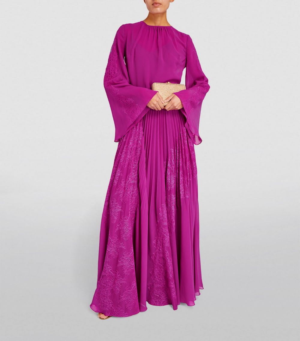 Honayda Honayda Long-Sleeved Pleated Gown