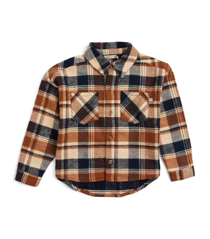 The New Society THE NEW SOCIETY Cotton Check Print Shirt (4-16 Years)