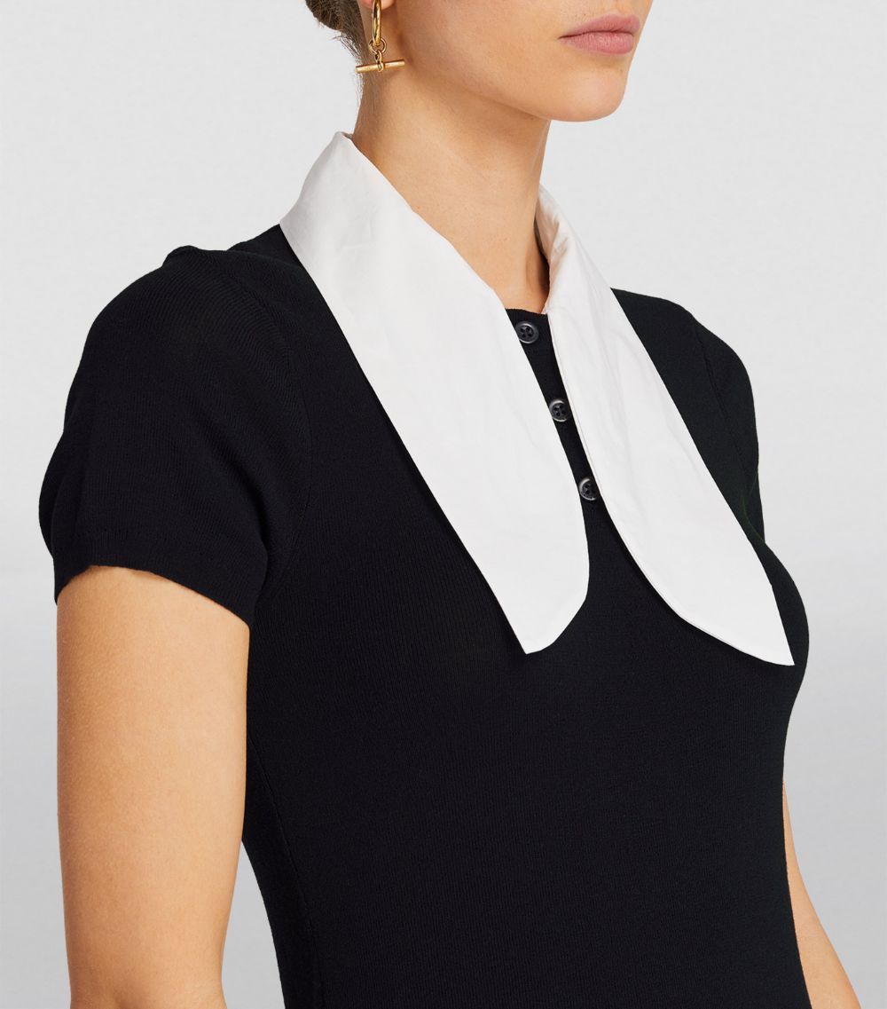  Claudie Pierlot Collar-Detail Mini Dress