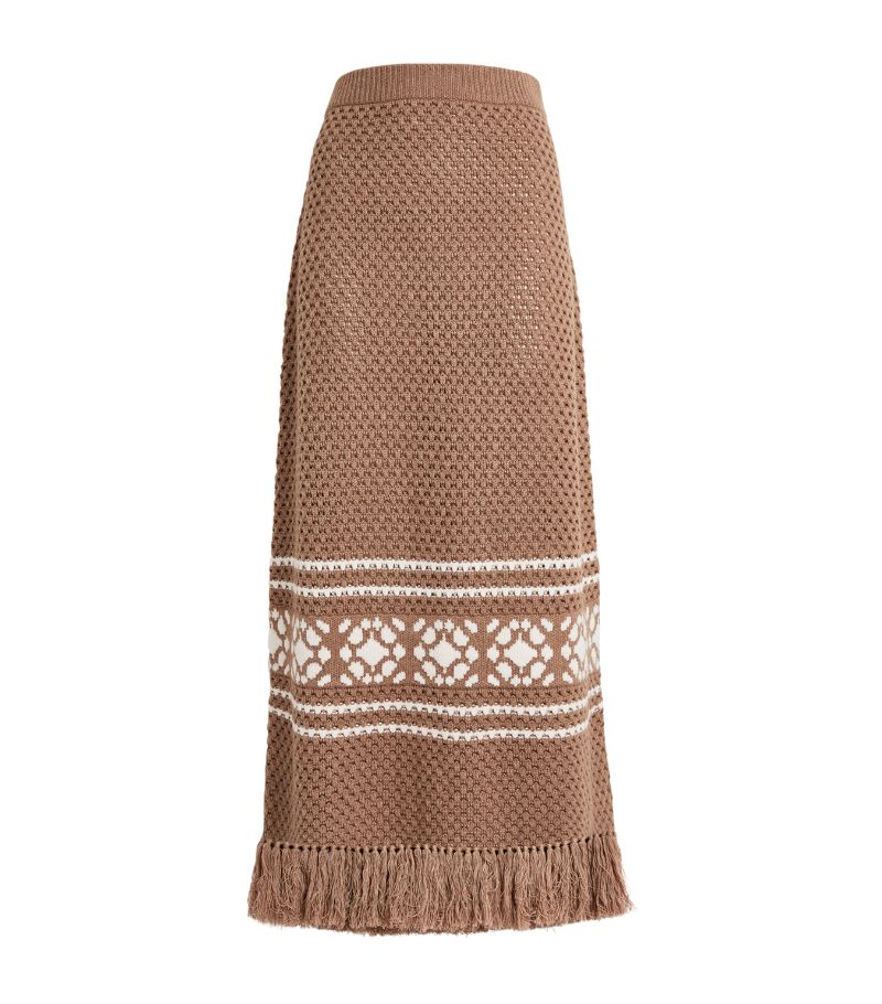 Max Mara Max Mara Fringe-Trim Maxi Skirt