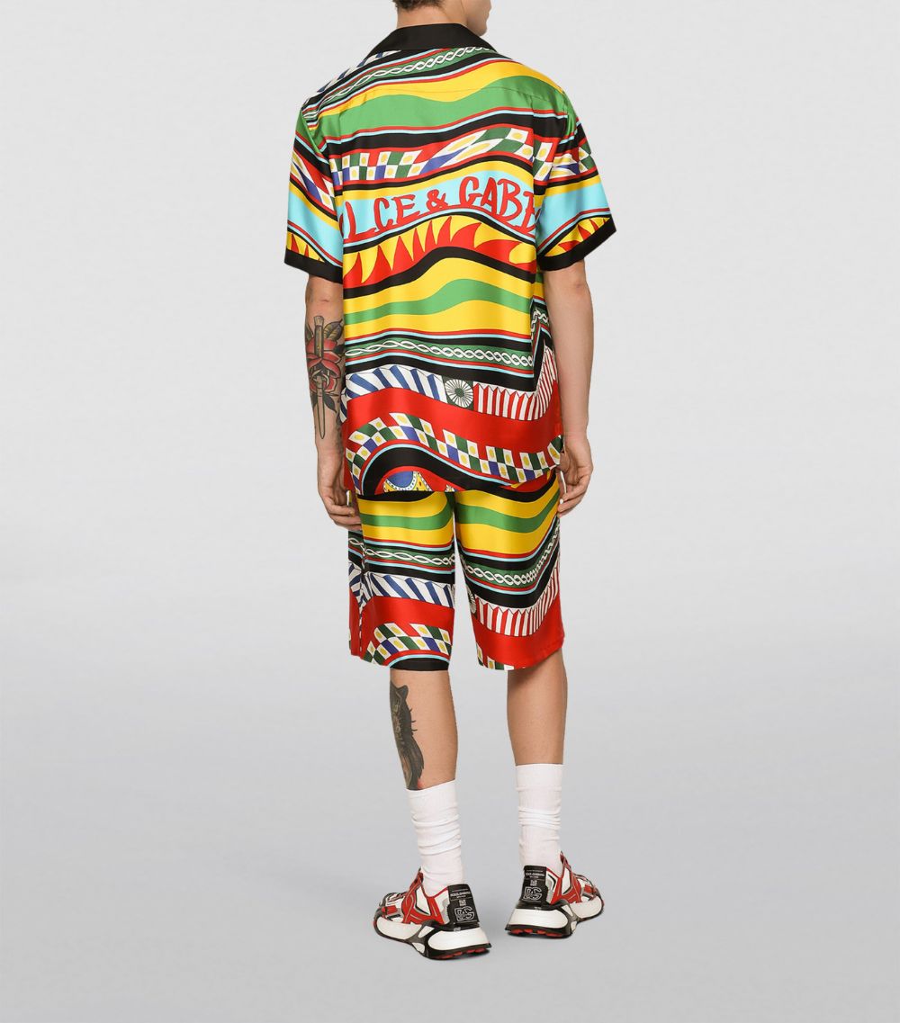 Dolce & Gabbana Dolce & Gabbana Silk Graphic Shorts