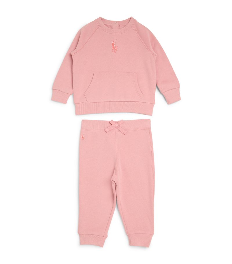 Ralph Lauren Kids Ralph Lauren Kids Logo Sweatshirt And Sweatpants Set (3-24 Months)