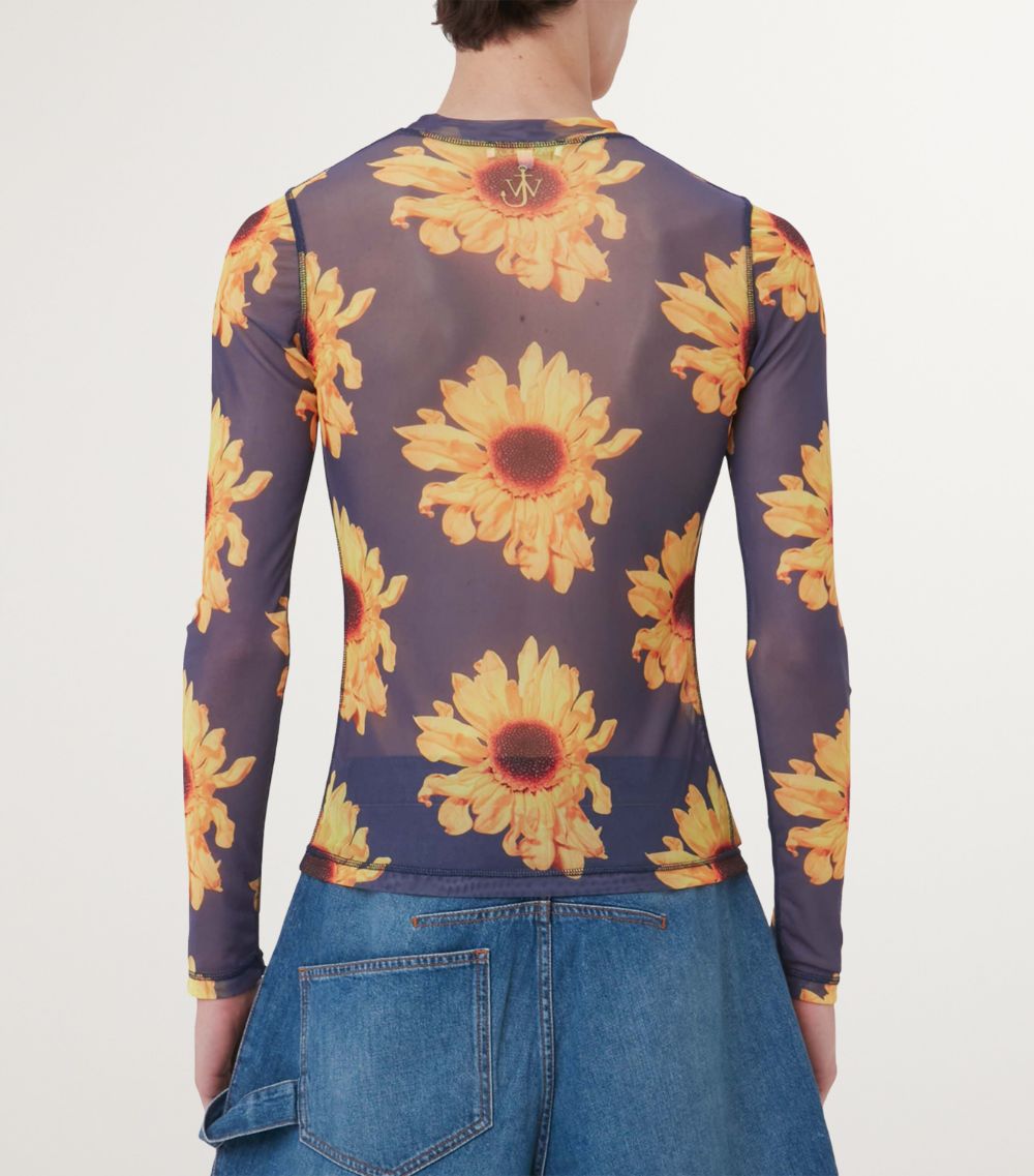 Jw Anderson Jw Anderson Mesh Sunflower T-Shirt