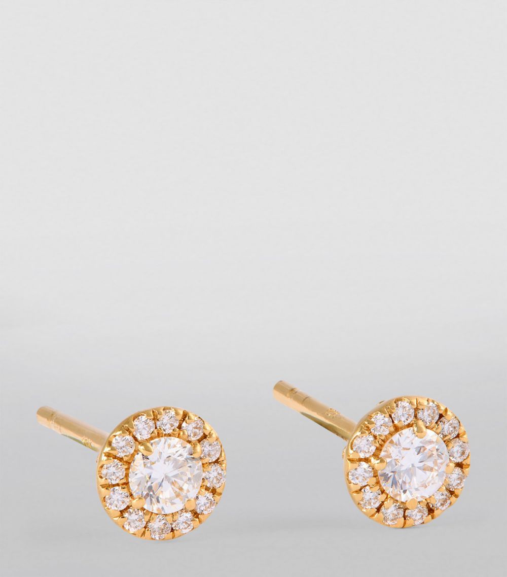 Suzanne Kalan Suzanne Kalan Mini Yellow Gold And Diamond Circle Stud Earrings