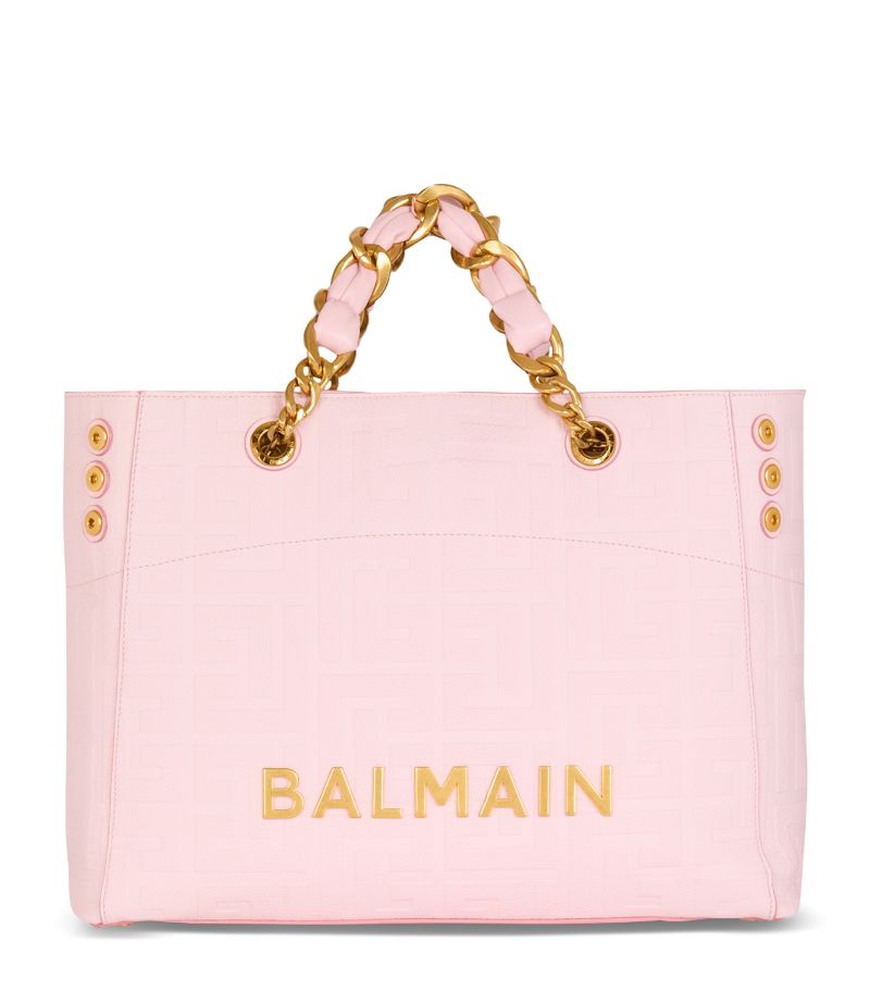 Balmain Balmain Leather Pb Labyrinth 1945 Soft Tote Bag