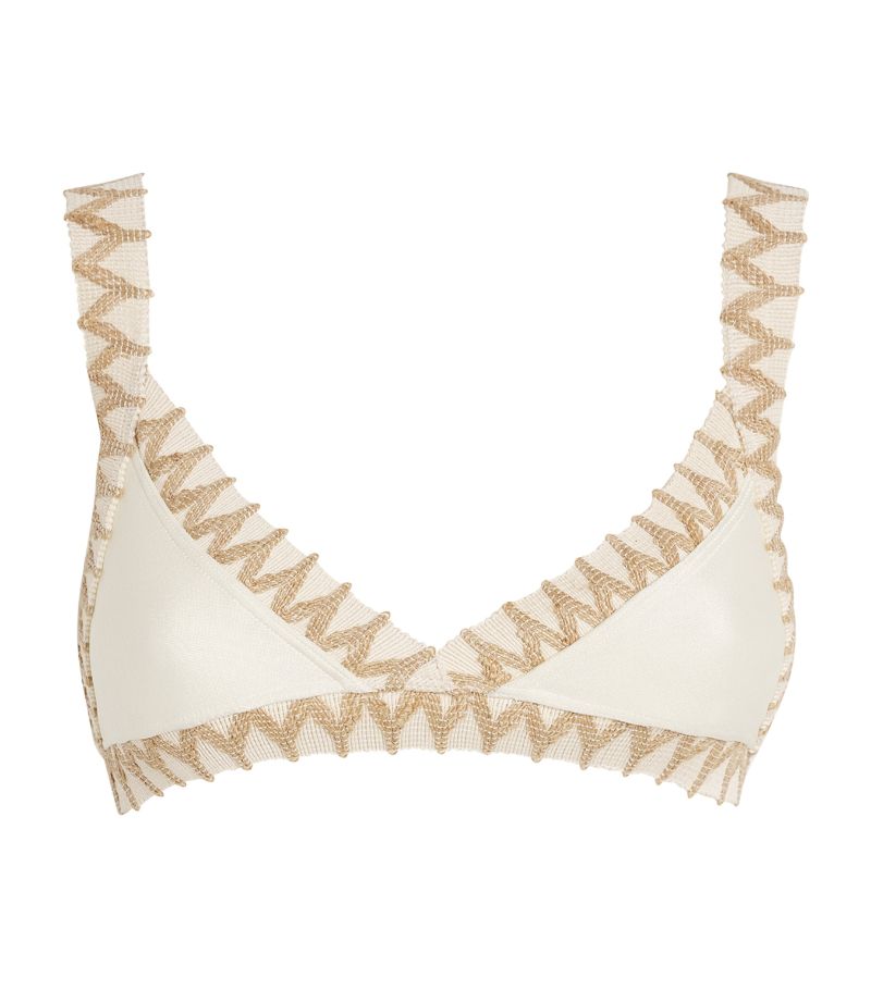 Patbo Patbo Jute-Trim Bikini Top