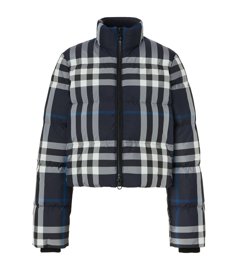 Burberry Burberry Check Cropped Puffer Jacket