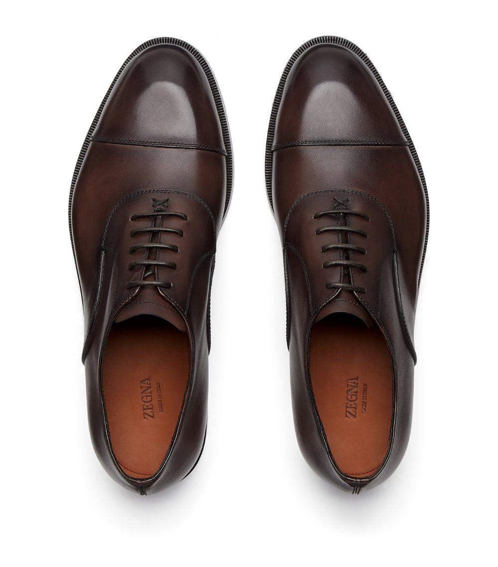 zegna Zegna Leather Torino Oxford Shoes