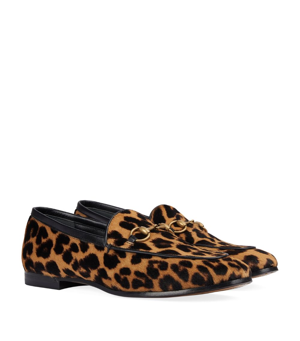 Gucci Gucci Animal Print Jordaan Loafers