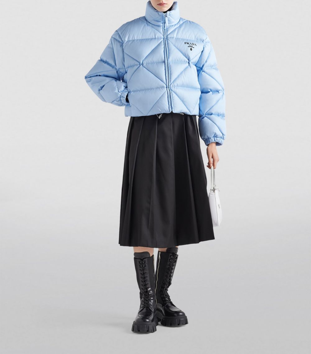 Prada Prada Cropped Triangle Puffer Jacket