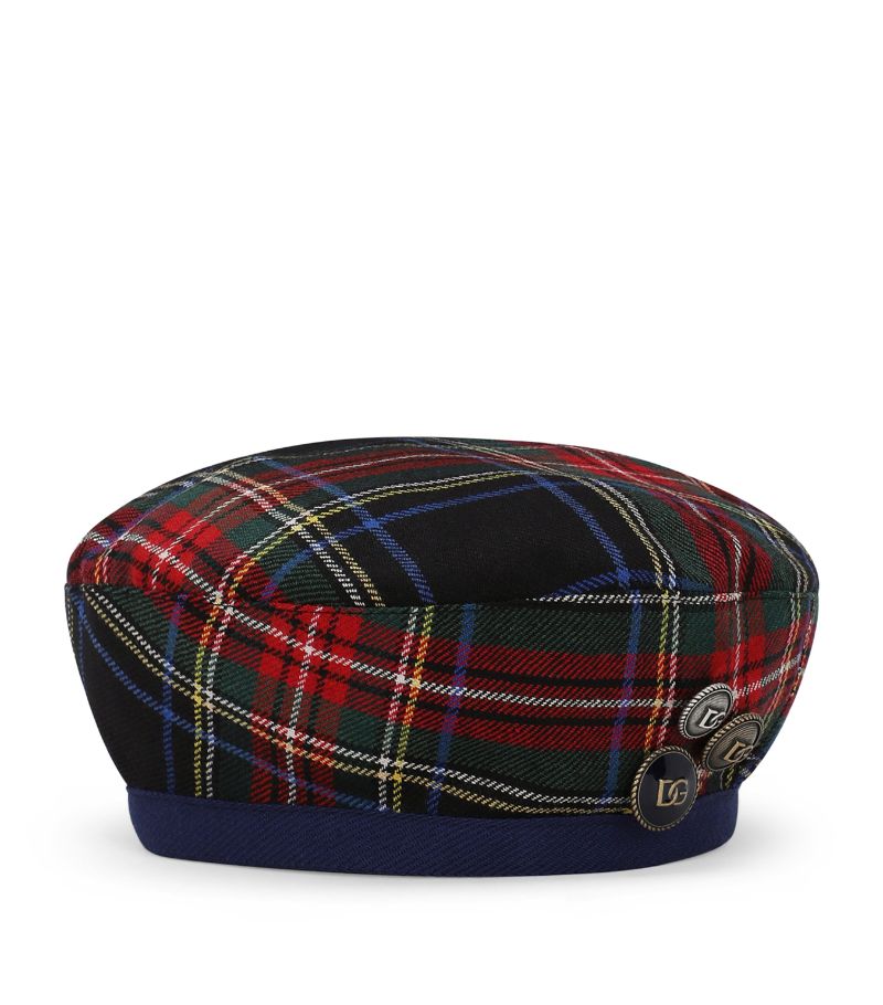 Dolce & Gabbana Dolce & Gabbana Kids Wool-Blend Tartan Beret